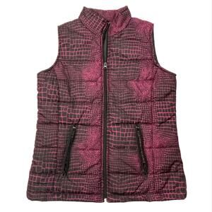 Pink & Black Print Vest - Size Small